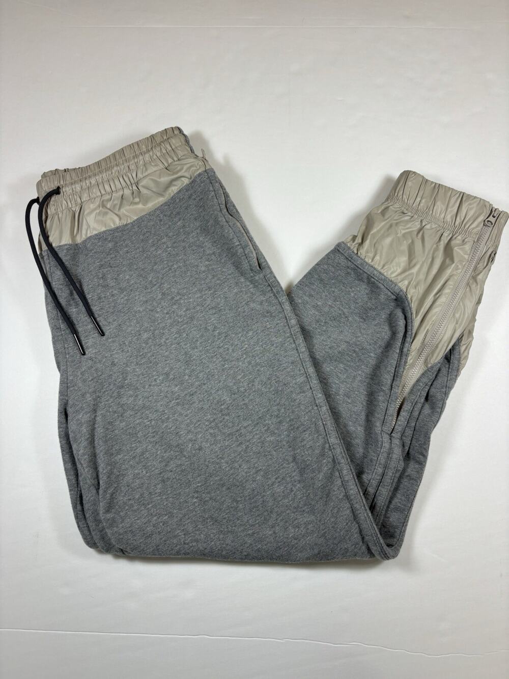 Adidas by Stella McCartney Gray Joggers with Cream Waist and Cuff Panels